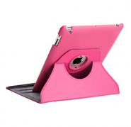 Funda de Cuero con Soporte Gira 360 iPad 2 / 3 / 4 Rosa