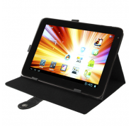 Funda de Cuero con Soporte para Tablet 8" Negro