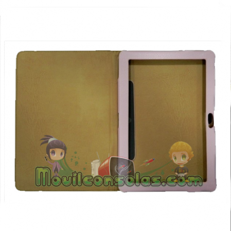 Funda Piel Rosa Galaxy Tab 10.1 P7510,P7500,P5100