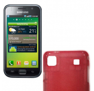 Funda plastica Efecto Lluvia Samsung i9000 Roja