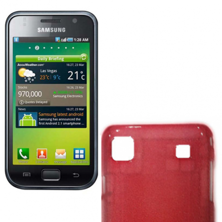 Funda plastica Efecto Lluvia Samsung i9000 Roja