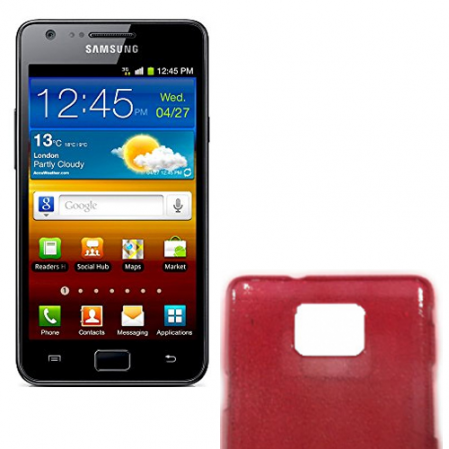 Funda plastica Efecto Lluvia Samsung i9100 Roja