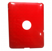 Funda Silicona Gel Circulos iPad Roja