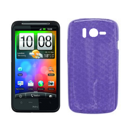Funda Silicona Gel HTC Desire HD Morado Semirrigida