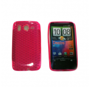 Funda Silicona Gel HTC Desire HD Rosa Semirrigida