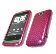 Funda Silicona Gel HTC G8 WildFire Rosa Semirrigida