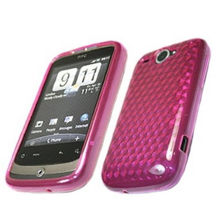 Funda Silicona Gel HTC G8 WildFire Rosa Semirrigida