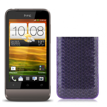 Funda Silicona Gel Htc One V Morado