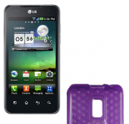 Funda Silicona Gel LG Optimus 2x/P990 Morada Semirrigida