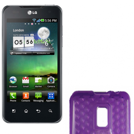 Funda Silicona Gel LG Optimus 2x/P990 Morada Semirrigida