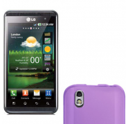 Funda Silicona Gel LG Optimus black P970 Morada