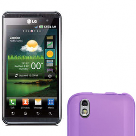Funda Silicona Gel LG Optimus black P970 Morada