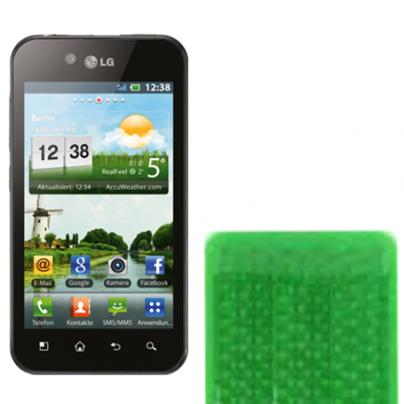 Funda Silicona Gel LG Optimus black P970 Verde