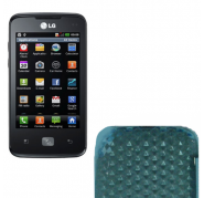 Funda Silicona Gel LG Optimus Hub Glare E510 Azul