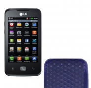 Funda Silicona Gel LG Optimus Hub Glare E510 Morado