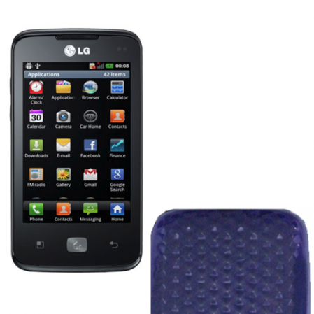 Funda Silicona Gel LG Optimus Hub Glare E510 Morado