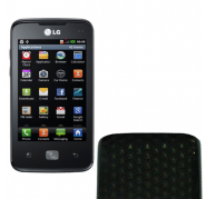 Funda Silicona Gel LG Optimus Hub Glare E510 Negro