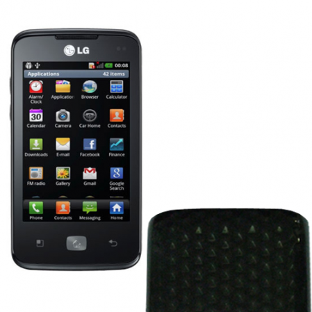 Funda Silicona Gel LG Optimus Hub Glare E510 Negro