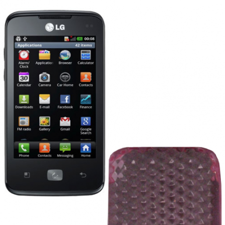 Funda Silicona Gel LG Optimus Hub Glare E510 Rosa