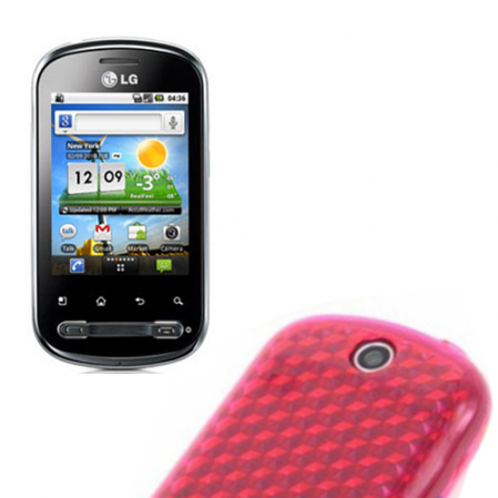 Funda Silicona Gel LG Optimus Me P350 Rosa