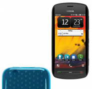 Funda Silicona Gel Nokia 808 PureView Celeste