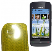Funda Silicona Gel Nokia C5-03 Amarillo Semirrigida
