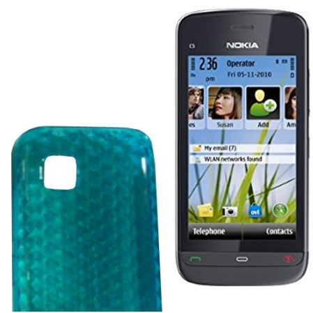 Funda Silicona Gel Nokia C5-03 Azul Celeste