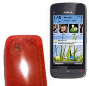 Funda Silicona Gel Nokia C5-03 Naranja Semirrigida