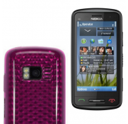 Nokia C6-01 Silicone Gel Case Pink RIB