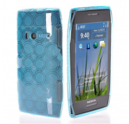Funda Silicona Gel Nokia x7 Celeste Semirrigida