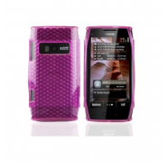 Funda Silicona Gel Nokia x7 Morada Semirrigida