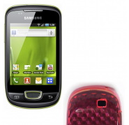 Funda Silicona Gel Samsung Galaxy Mini S5570 Rosa Claro