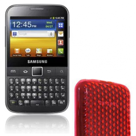 Funda Silicona Gel Samsung Galaxy Y Pro B5510 Rojo