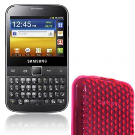 Funda Silicona Gel Samsung Galaxy Y Pro B5510 Rosa