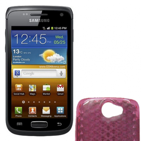 Funda Silicona Gel Samsung i8150 Galaxy W Rosa