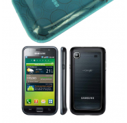 Funda Silicona Gel Samsung i9000 / i9001 Celeste