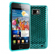 Samsung i9100,i9101 SII Silicone Gel Case blue RIB