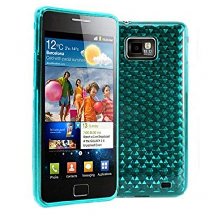 Funda Silicona Gel Samsung i9100,i9101 SII Azul Semirrigida