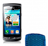Funda Silicona Gel Samsung S8530 Azul Semirrigida