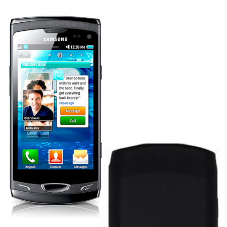 Funda Silicona Gel Samsung S8530 Negra Semirrigida