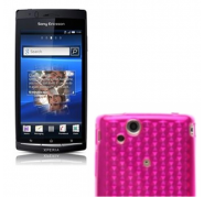 Funda Silicona Gel SE X12 (Lt15i,Lt18i) Rosa Semirrigida