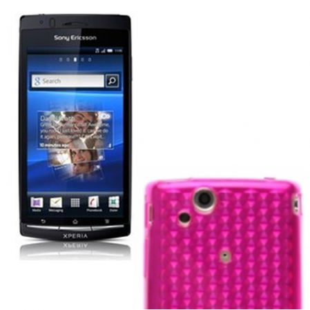 Funda Silicona Gel SE X12 (Lt15i,Lt18i) Rosa Semirrigida