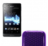 Funda Silicona Gel Sony Xperia Go ST27i Morado