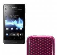 Funda Silicona Gel Sony Xperia Go ST27i Rosa Fucsia