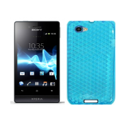 Funda Silicona Gel Sony Xperia Miro ST23i Celeste