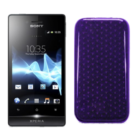 Funda Silicona Gel Sony Xperia Miro ST23i Morada
