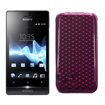 Funda Silicona Gel Sony Xperia Miro ST23i Rosa