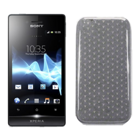 Funda Silicona Gel Sony Xperia Miro ST23i Transparente