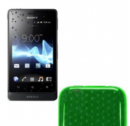 Funda Silicona Gel Sony Xperia Miro ST23i Verde