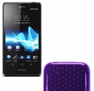 Funda Silicona Gel Sony Xperia T LT30P Morado